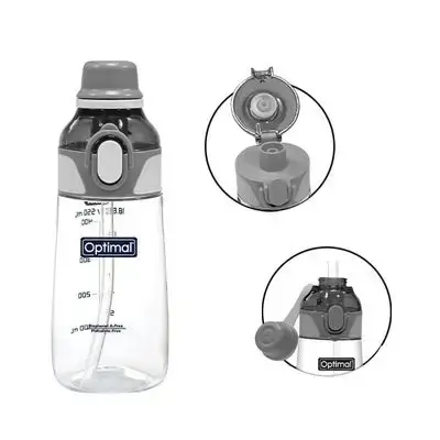 550ml Tritan 2-in-1 Spout and Straw Cup - Gray