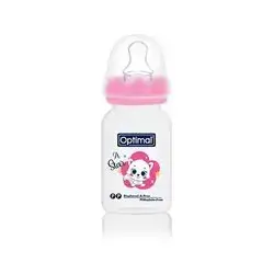 Orthodontic Cleft Lip Narrow Neck Feeding Bottle 140ml (+0) - Pink