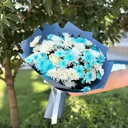 Blue and White Flower Bouquet