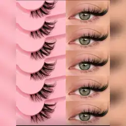 7 Pairs Asiteo Natural Cat Eye Style Eyelashes 