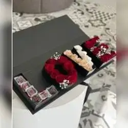 LOVE Flower & Sweets Gift Box with Small Teddy