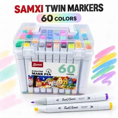 Samxi Twin Markers – 60 Colors