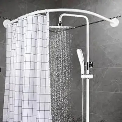 Oster Bathroom Curtain Rod 200 Cm Corner - White