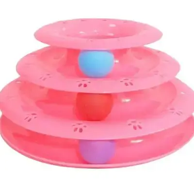 Cat Toy Ball Towers pink