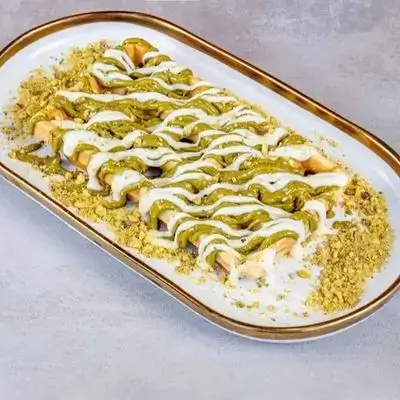 Waffle With Pistachio and White Chocolate