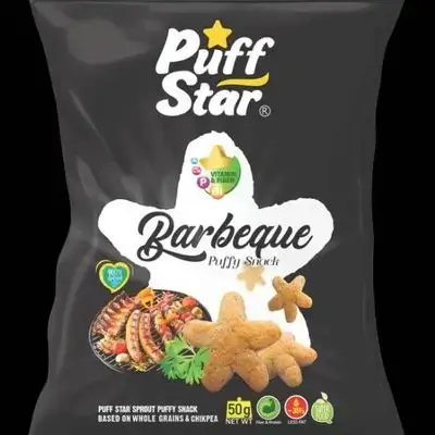 Puff Star Barbecue Flavored Four-Grain Snack | Pack of 24