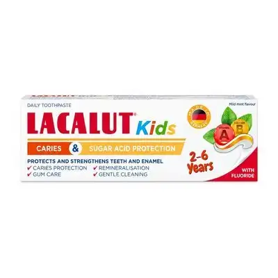 Lacalut Kids Caries and Sugar Acid Protection Toothpaste for Children 2-6y 55 mL