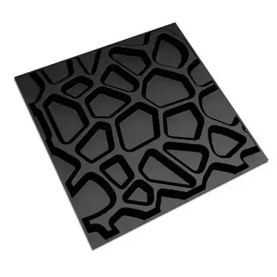 3D Wall Panels Black D067