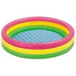 Intex Sunset Glow 3-Ring Inflatable Kids Swimming Pool (147cm x 33cm)