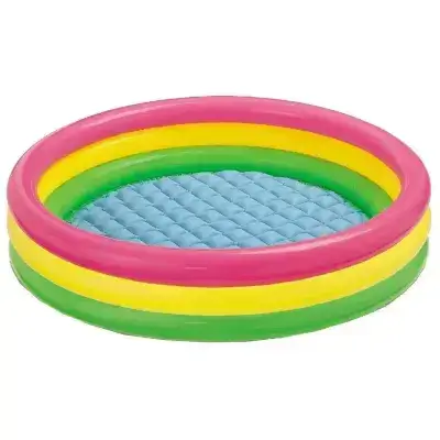 Intex Sunset Glow 3-Ring Inflatable Kids Swimming Pool (147cm x 33cm)