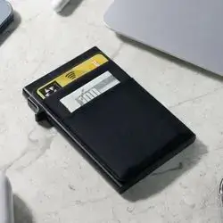 Aluminum Alloy Anti-Theft Card Case Wallet Birthday/Valentine's Day/Father's Day Gift Travel Back To School Card Holder Wallet Business Card Holder Credit Card Holder For Men Mini Wallet Card Wallet Rfid Wallet