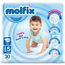 Diapers Molfix number 5 for (11 - 18 kg) 30 Pieces