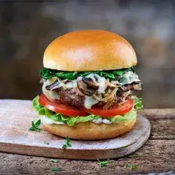 Burger Meat And Mushroom