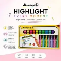 Set Highlighter 12colour-flamingo