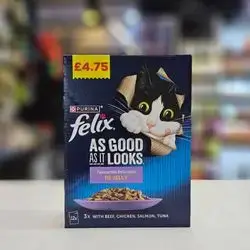 FELIX As Good As it Looks Favourites Selection Wet Cat Food ( Jelly ) 12x85g