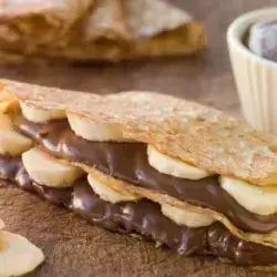 Crepe with Banana , Nutella , Oreo and KitKat