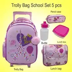 Trolley Bag School Set 5pcs