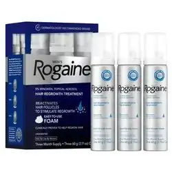 Rogaine 5% minoxidil topical treatment foam 3month supply