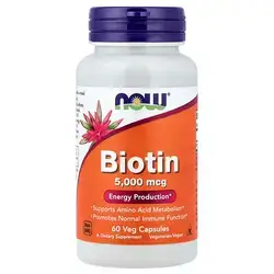 biotin 5000 mcg 60 cap now energy production