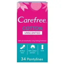 Care Free Panty Liners Cotton Feel Pack of 34