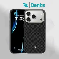 BENKS ArmorGrid ArmorPro Case built with Kevlar for iPhone 17 Pro Max - Obsidian Black