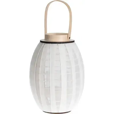 Tul 27X40Cm Lantern White Candle Holder