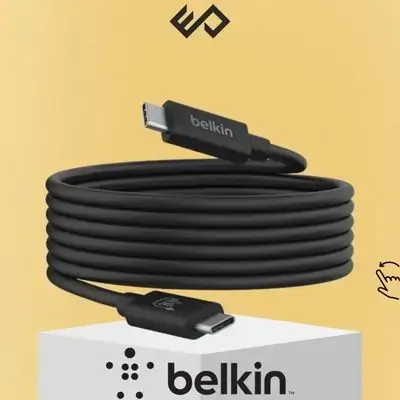 Belkin Connect USB4 240W Fast Charging Cable – 20Gbps, 2M / 6.6ft (Black)