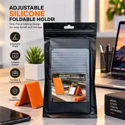ADJUSTABLE SILICONE FOLDABLE HOLDER ( Orange )