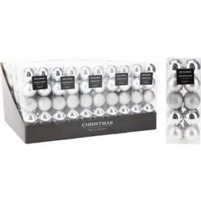 Koopman Xmas Ball 20X 40Mm Silver