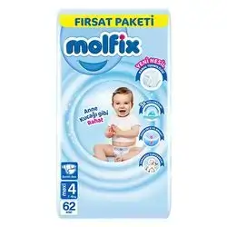 Molfix Baby Diapers Size 4 62 Pieces