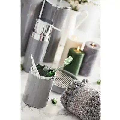 Lenox Toothbrush Holder Grey Plastic