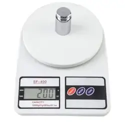 SF-400 10KG / 1g Kitchen Mail LCD Digital Scale White
