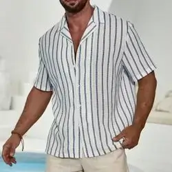 Manfinity RSRT Men's Striped Short Sleeve Shirt - Medium