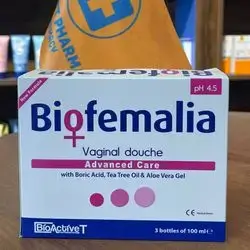 biofemalia 4.5ph vaginal douche with boric acid , tea tree oil , aloe vera 3 bottles of 100ml