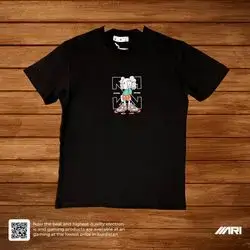 OFF WHITE T-SHIRT SYMPTOMS BOUT PURSUINO BLACK SMALL