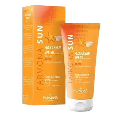 SUN Face Cream Oil-Free For All Skin Types SPF50 High Protection 50ml _ FARMONA