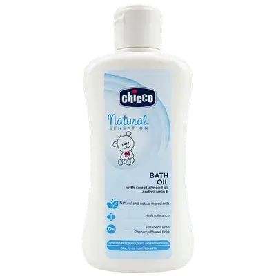 Natural Bath Oil with Sweet Almond Oil and Vitamin E 200ml _ Chicco
