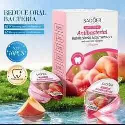whitening antibacterial refreshing mouthwash reduces oral bacterial honey peach flavor 13ml * 10pcs