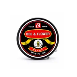 Bee and Flower Black Shoe Polish