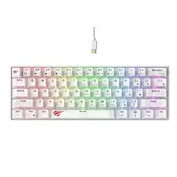 Havit KB903L Gaming Keyboard 61 Key Transparent White