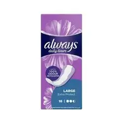Always Daily Liners Extra Protect Large 16 Pads