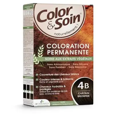 Color & Care permanent coloring - 4B brownie chestnut ammonia free