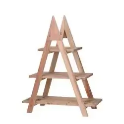 Plant Rack Wood 3 Levels Triangle