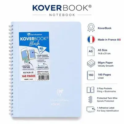 Notebook,french , A5 Size,160pages.