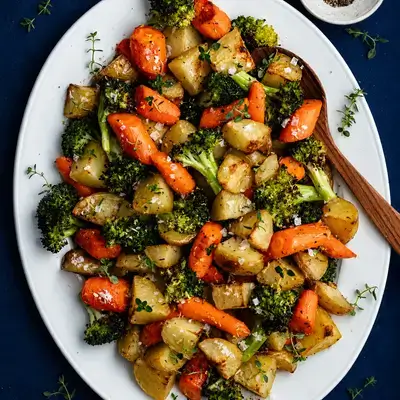 Boiled Vegetables Plate