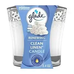 Glade Clean Linen Candle 3.4 Oz