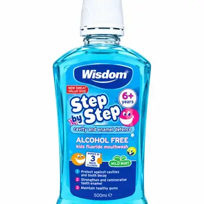 Wisdom step by step 6+years mouthwash 500ml
