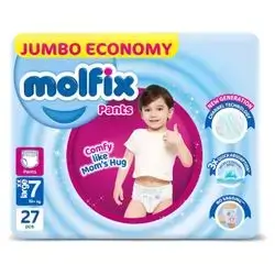 Molfix Pants Baby Diapers Size 7 27Pieces