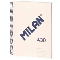 Milan Notebook 80 Sheets Spiral ( Off White )