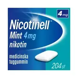 Nicotinell Mint Medicated Chewing Gum 4mg 204pcs//علكة نيكوتينيل بنكهة النعناع الطبية ٤ ملغ ٢٠٤ قطعة
